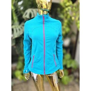 Lululemon Forme Jacket II Brushed Women's Size 10 Turquoise Blue Pink Full Zip